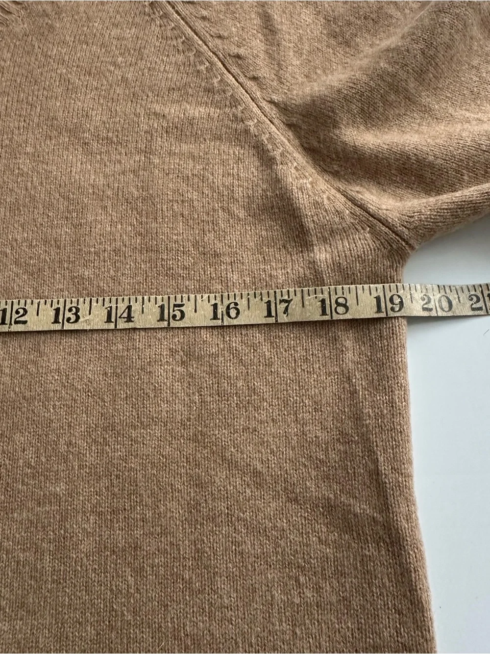 J.Crew‎ 100% Lambswool V Neck Sweater Small Camel Preppy Academia